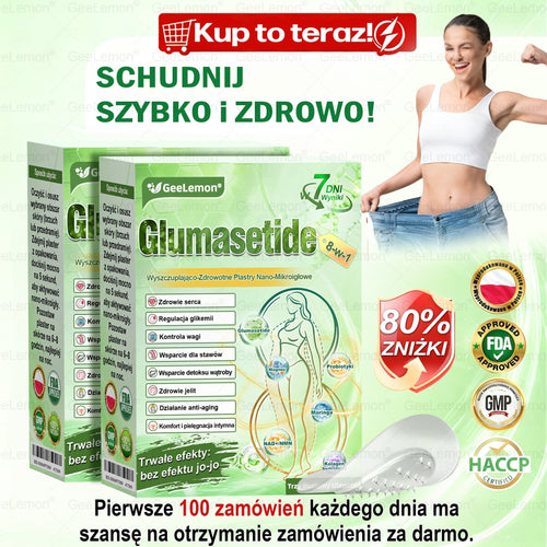 🐝Oficjalny Sklep | 👩‍⚕️🎁 𝐆𝐞𝑒𝐿𝑒𝐦𝐨𝐧® 𝐆𝐥𝐮𝐦ase𝐭𝐢𝐝𝐞 𝟖 𝐰 𝟏 Smukły i Zdrowy Nano Plaster z Mikronakłuciami 🇵🇱(Tylko raz dziennie, widoczne zmiany już w 7 dni)✅ Na otyłość, wiotką skórę, cukrzycę, bezdech senny, problemy ze stawami i wiele więcej
