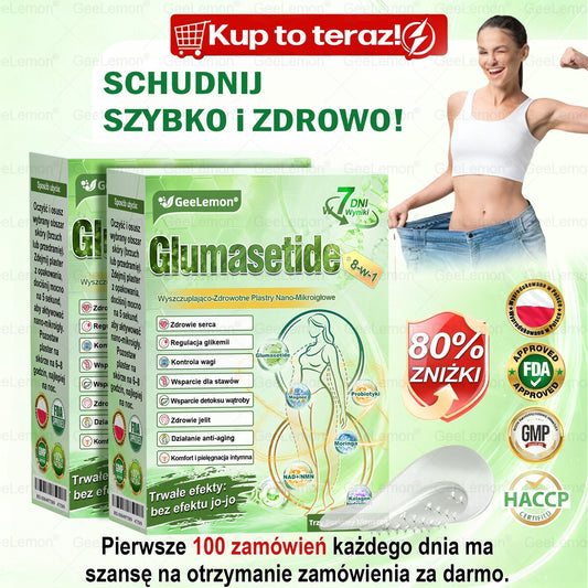 🐝Oficjalny Sklep | 👩‍⚕️🎁 𝐆𝐞𝑒𝐿𝑒𝐦𝐨𝐧® 𝐆𝐥𝐮𝐦ase𝐭𝐢𝐝𝐞 𝟖 𝐰 𝟏 Smukły i Zdrowy Nano Plaster z Mikronakłuciami 🇵🇱(Tylko raz dziennie, widoczne zmiany już w 7 dni)✅ Na otyłość, wiotką skórę, cukrzycę, bezdech senny, problemy ze stawami i wiele więcej