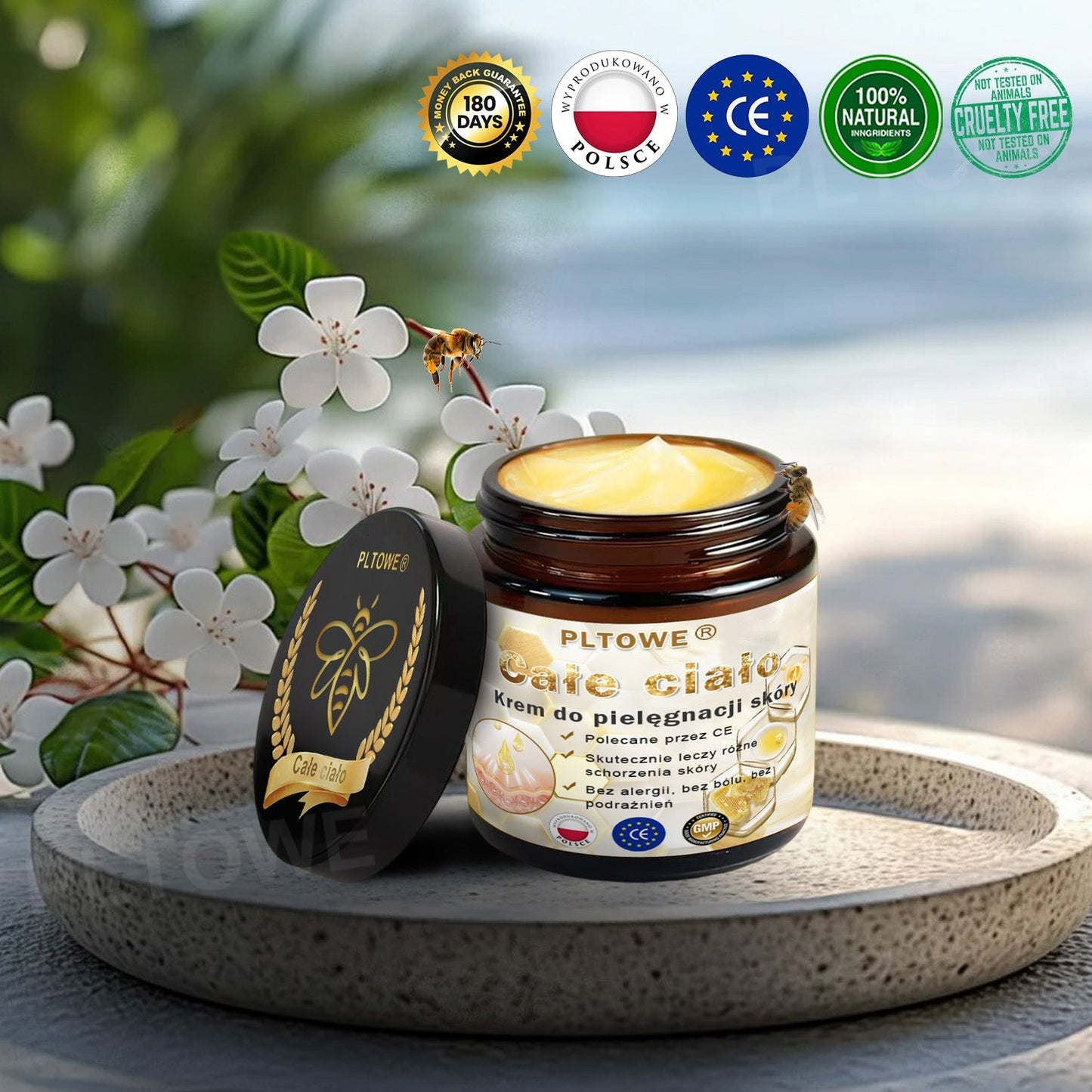 Płatność przy odbiorze 💰 PLTOWE® Krem z jadem pszczelim na kurzajki i pieprzyki 🐝 (👨‍⚕Zalecany przez dermatologów AAD) 🔥 Ostatni dzień promocji – 70% taniej!