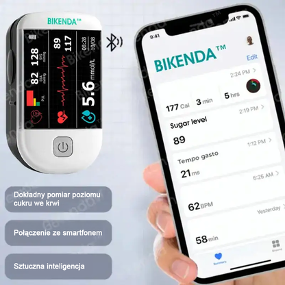 Bikenda™ nowej generacji inteligentny wielofunkcyjny nieinwazyjny laserowy glukometr 👩‍💼[dokładność 99,9%]🍀🍀