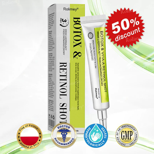 👨‍⚕️🇺🇸Najnowocześniejsze amerykańskie osiągnięcie w walce z oznakami starzenia ✅ Rolimey® krem przeciwzmarszczkowy z botoksem i retinolem Vita-A – Ostatni dzień promocji, 70% TANIEJ⏰