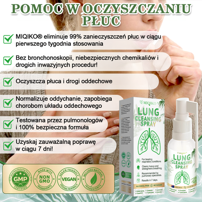 [Oficjalny flagowy sklep marki]👨‍⚕️MIQIKO® Zaawansowany spray oczyszczający płuca (☘️zalecany przez specjalistów od płuc☘️) ☘️☘️☘️