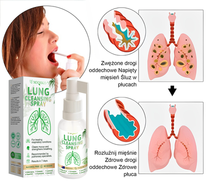 [Oficjalny flagowy sklep marki]👨‍⚕️MIQIKO® Zaawansowany spray oczyszczający płuca (☘️zalecany przez specjalistów od płuc☘️) ☘️☘️☘️
