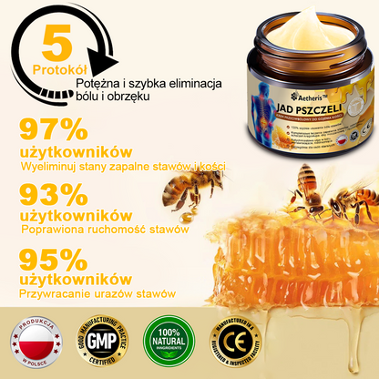 Oficjalny sklep: Aetheris™ Krem terapeutyczny z jadem pszczelim na natychmiastową, ultra silną ulgę w bólu - (Zapewnia eliminację bólu przy zapaleniu stawów, bólach mięśni, pleców, kolan, ramion, bioder, nadgarstków, dłoni)