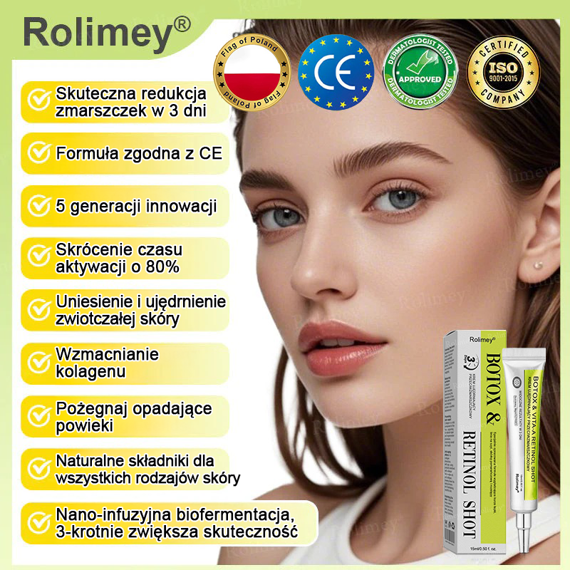 👨‍⚕️🇺🇸Najnowocześniejsze amerykańskie osiągnięcie w walce z oznakami starzenia ✅ Rolimey® krem przeciwzmarszczkowy z botoksem i retinolem Vita-A – Ostatni dzień promocji, 70% TANIEJ⏰