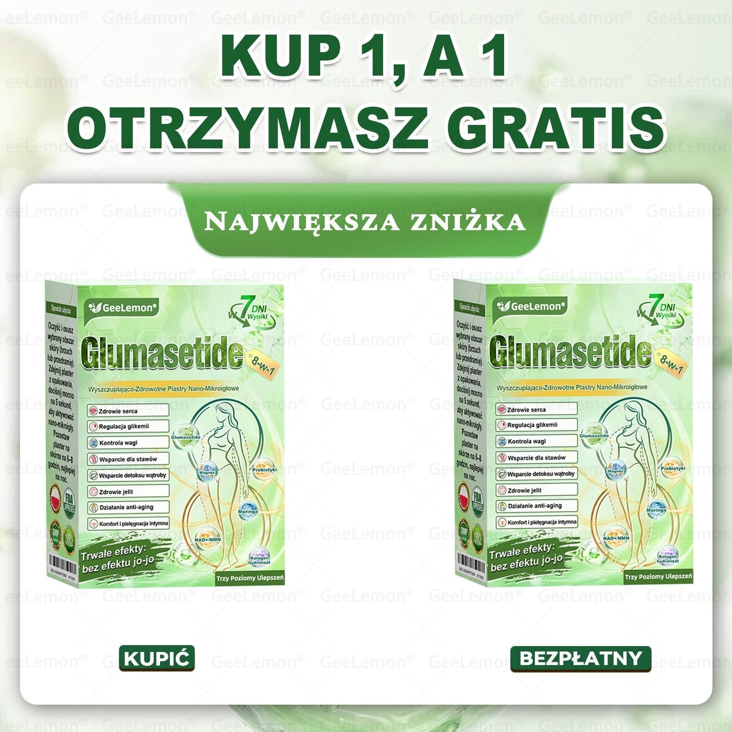 🐝Oficjalny Sklep | 👩‍⚕️🎁 𝐆𝐞𝑒𝐿𝑒𝐦𝐨𝐧® 𝐆𝐥𝐮𝐦ase𝐭𝐢𝐝𝐞 𝟖 𝐰 𝟏 Smukły i Zdrowy Nano Plaster z Mikronakłuciami 🇵🇱(Tylko raz dziennie, widoczne zmiany już w 7 dni)✅ Na otyłość, wiotką skórę, cukrzycę, bezdech senny, problemy ze stawami i wiele więcej