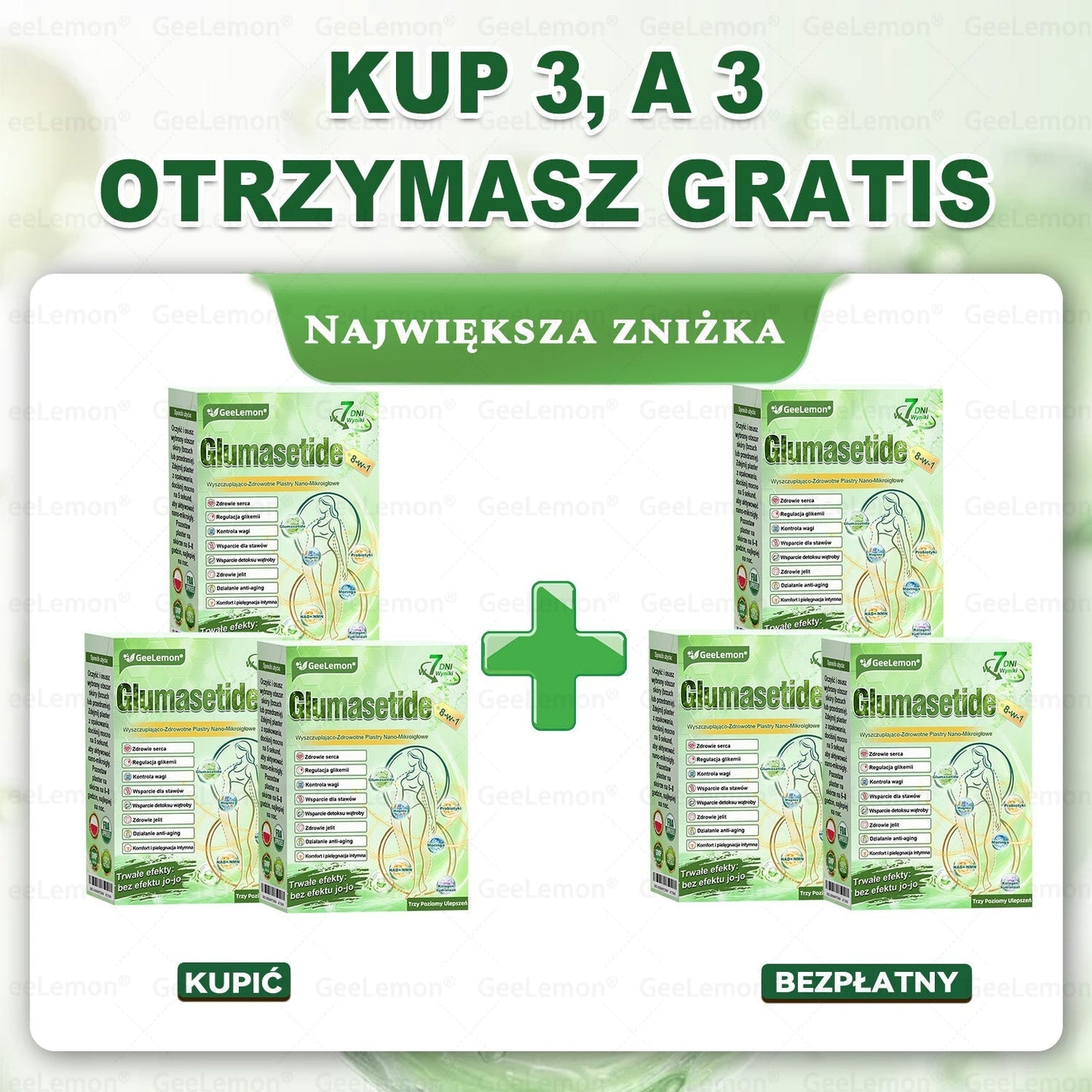 🐝Oficjalny Sklep | 👩‍⚕️🎁 𝐆𝐞𝑒𝐿𝑒𝐦𝐨𝐧® 𝐆𝐥𝐮𝐦ase𝐭𝐢𝐝𝐞 𝟖 𝐰 𝟏 Smukły i Zdrowy Nano Plaster z Mikronakłuciami 🇵🇱(Tylko raz dziennie, widoczne zmiany już w 7 dni)✅ Na otyłość, wiotką skórę, cukrzycę, bezdech senny, problemy ze stawami i wiele więcej
