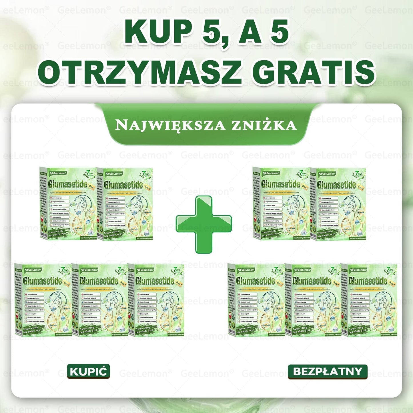 🐝Oficjalny Sklep | 👩‍⚕️🎁 𝐆𝐞𝑒𝐿𝑒𝐦𝐨𝐧® 𝐆𝐥𝐮𝐦ase𝐭𝐢𝐝𝐞 𝟖 𝐰 𝟏 Smukły i Zdrowy Nano Plaster z Mikronakłuciami 🇵🇱(Tylko raz dziennie, widoczne zmiany już w 7 dni)✅ Na otyłość, wiotką skórę, cukrzycę, bezdech senny, problemy ze stawami i wiele więcej